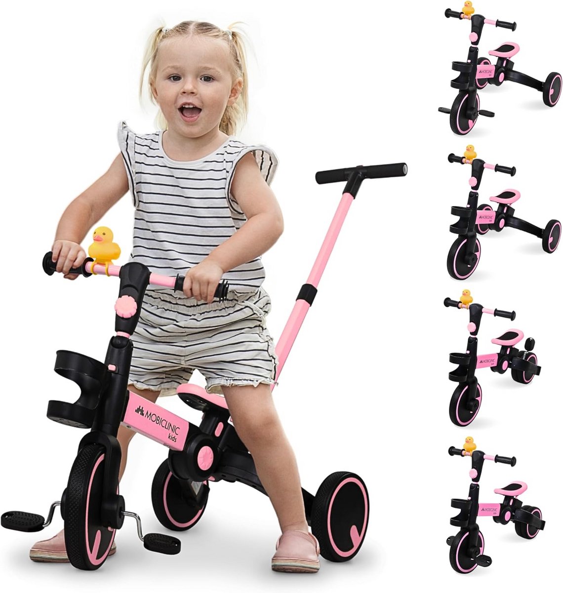 Evoluerende Kinderdriewieler 5-in-1 met Duwstang en Zadelverstelling Driewieler kopen online