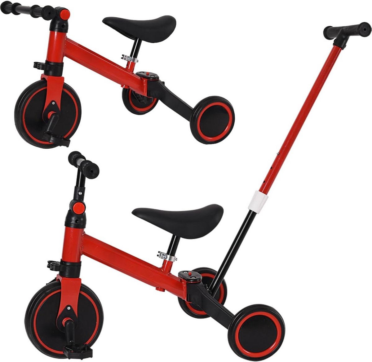 evolutionaire 4 in 1 driewieler voor kinderen van 1 7 jaar fiets met afneembare pedalen veilig en aanpasbaar