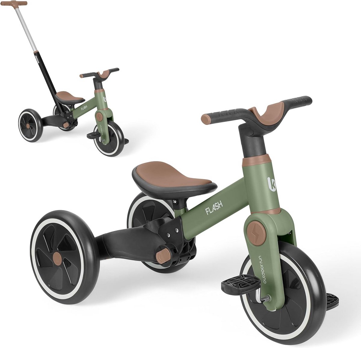 Evolutionaire 5-in-1 Driewieler Loopfiets voor Peuters 1.5 tot 4 Jaar met Duwstang Driewieler kopen online