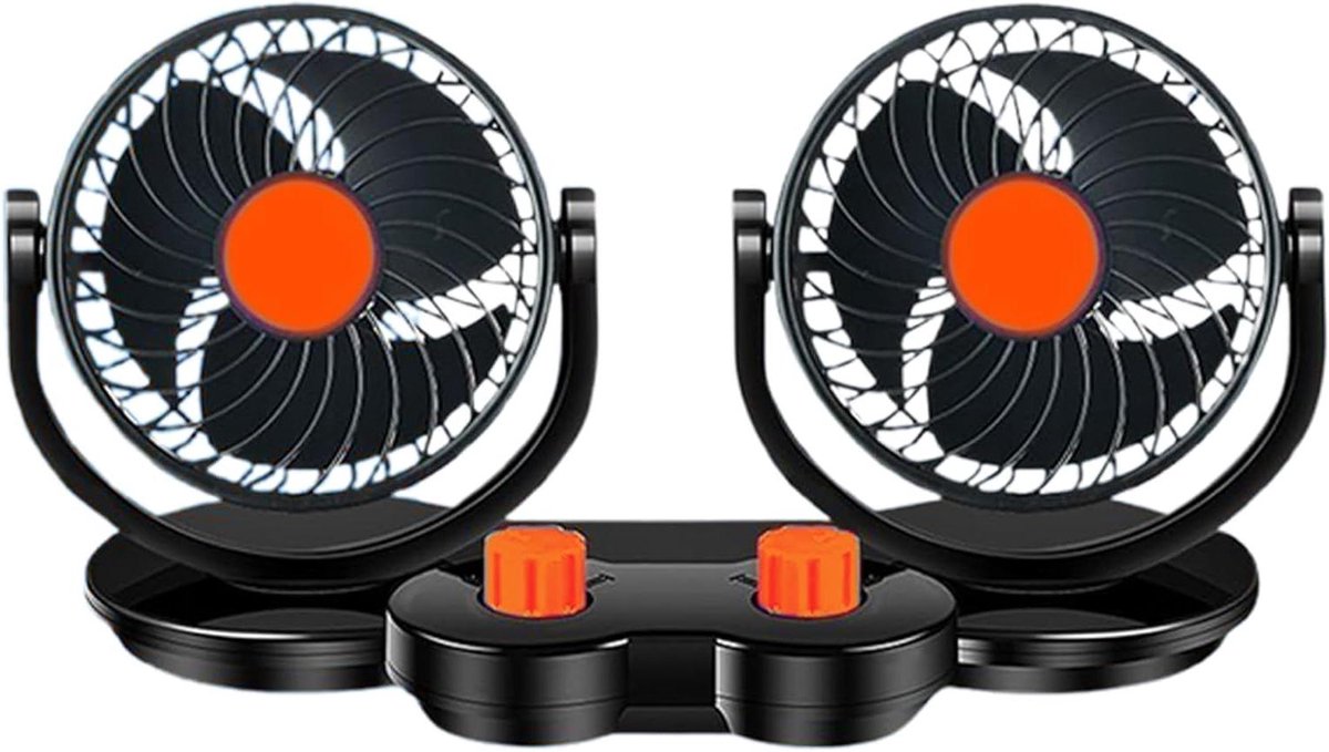 Fan For Car Without, Double Sided 12V/24V Fan For Car Window, Car Attachments And Accessories For ATV Truck Boat Recreation Vehicle Dashboard Roof Tractor Rear Seat Buitenspeelvoertuigaccessoire kopen online