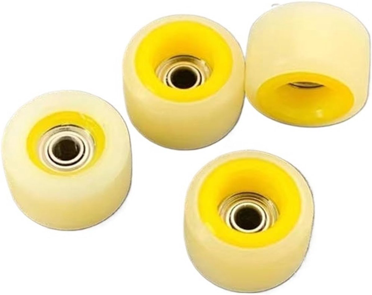 fingerboard wielen toetsenbord wielen vinger skateboard cnc gemaakt 7 8 x 5 mm wit geel