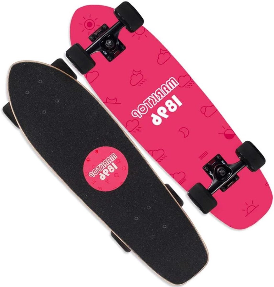 Fish Board Skateboard - Kleine Vis Board - Straat Street Cruisen - U-vormige Dubbel-kromme - 8 Inch Breed - Mood Skateonderdeel kopen online