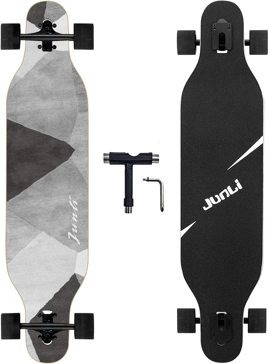 freeride longboard compleet skateboard stadscruisen carven 8 laags esdoorn dek 41 inch grijze zone