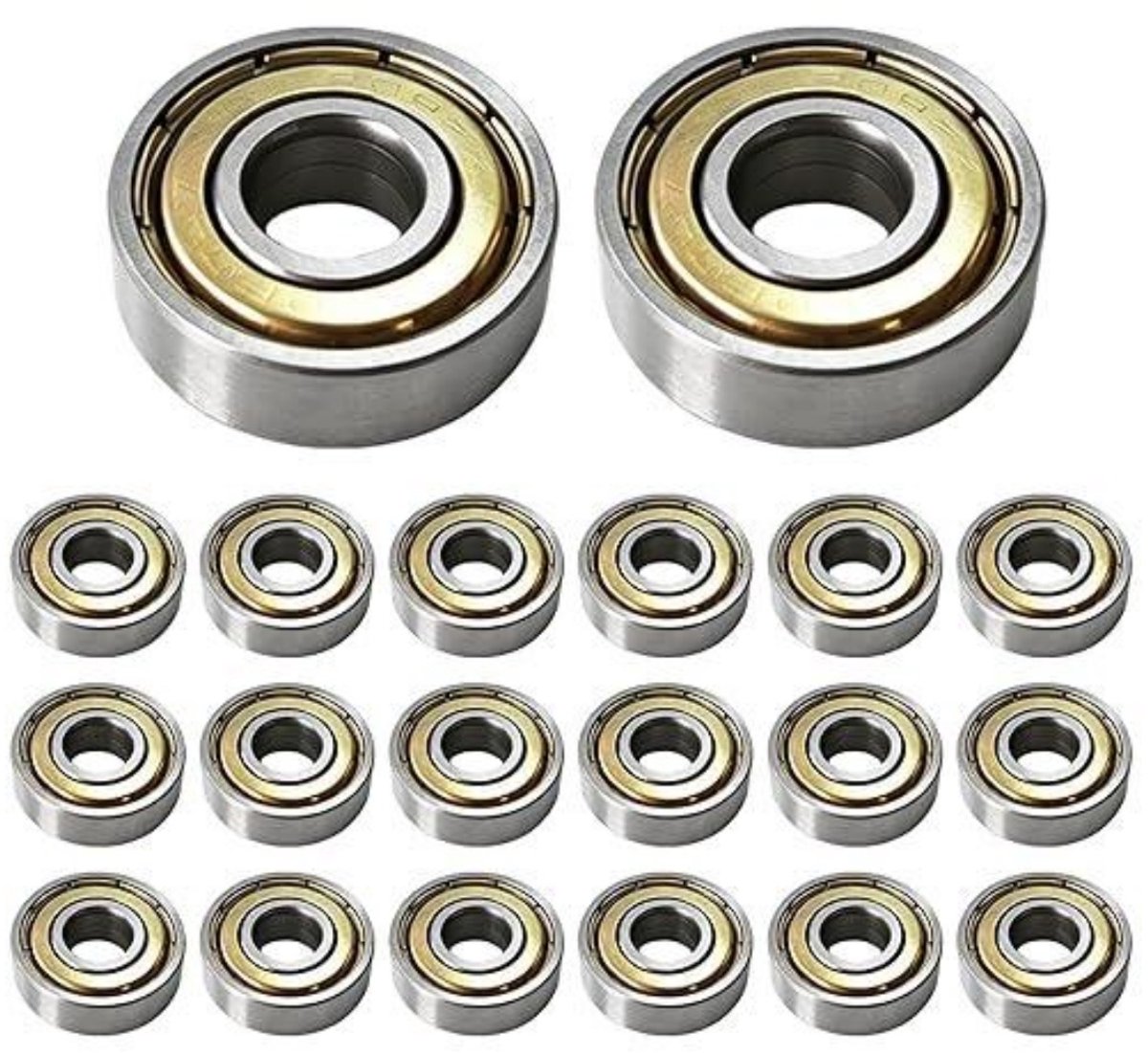 GELLDG 20 Stuks Rilkogellager - Open Kogellager - 8x22mm - Robuuste Constructie, Efficiënte Smering - Geschikt voor Diverse Skates en Scooters - Metaal Skateonderdeel kopen online