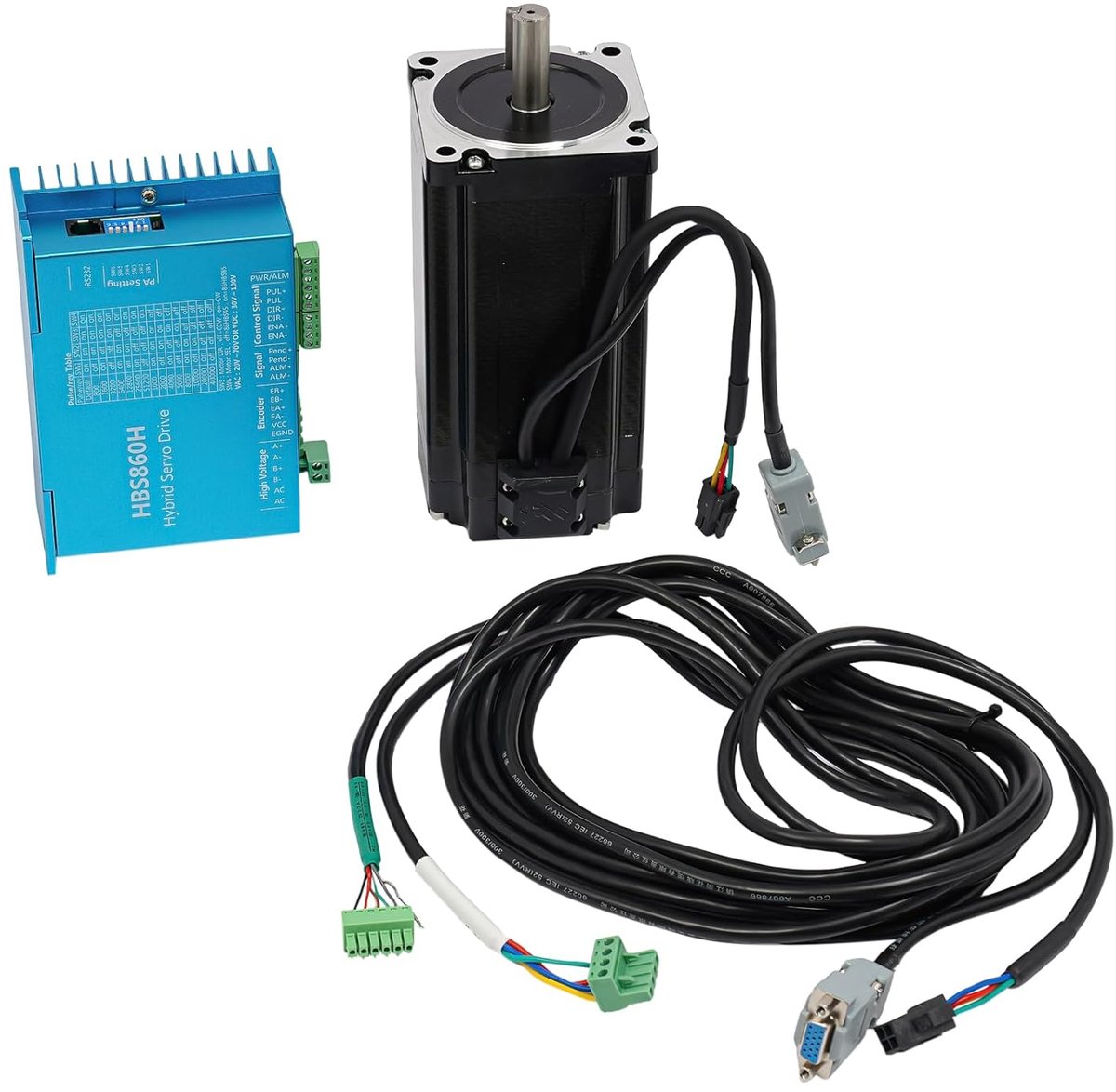 gesloten loopmotor stappenmotor regelcircuit precisie besturing dsp chip integratie 12 nm koppel zwart blauw