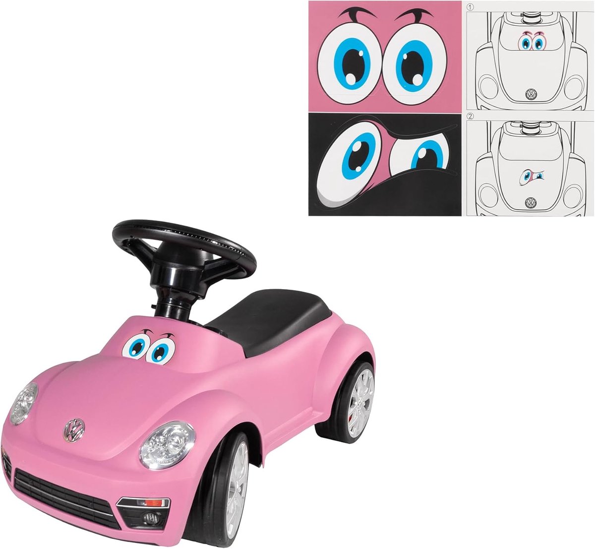 Glijauto Peuter - Kindervoertuig Loopauto - Buiten Spelen - Kantelbeveiliging - 70 cm - Roze Loopfiets kopen online
