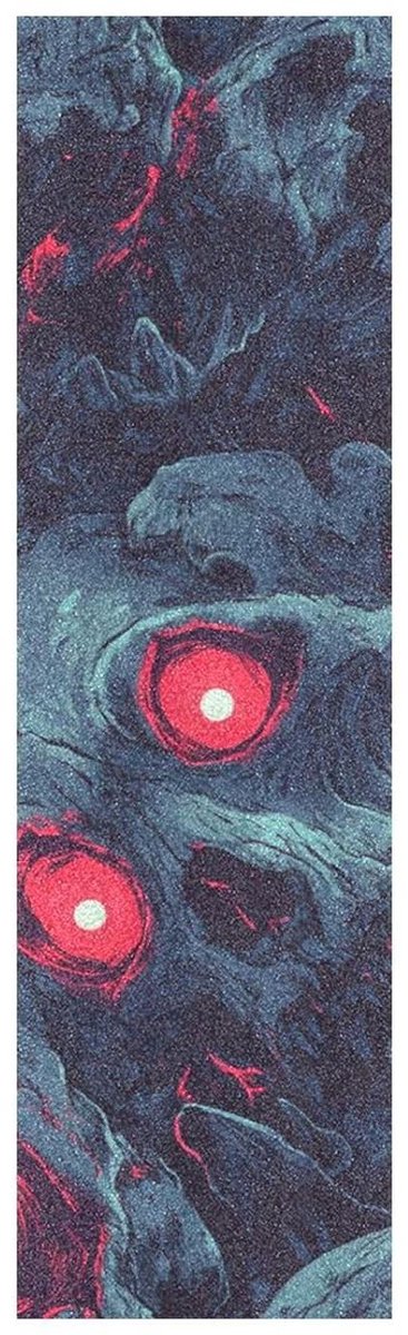 griptape skateboard skateboard sticker skateboarden hond schedel rood neon 33 x 9 inch niet gespecificeerd