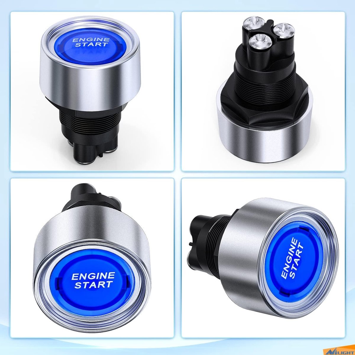guuzi starter motor button car dc 12v 50a car starter motor knob light button start ignition button for racing sport shopvlot