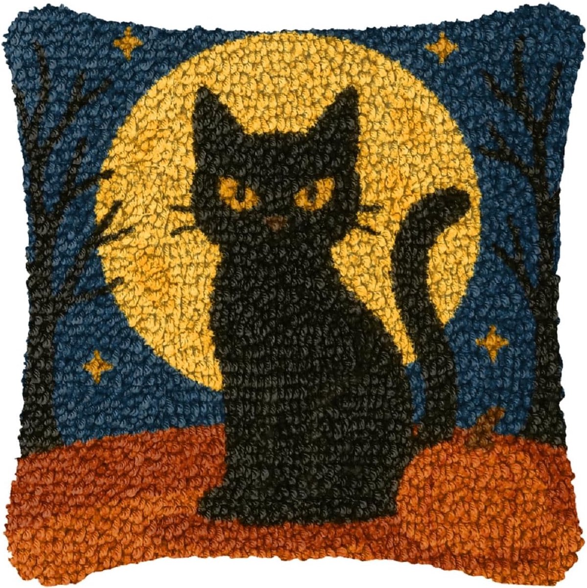 Haak tapijt kits, klink haak tapijt, DIY kruis haak handwerk mat tapijten, kleur voorgedrukt canvas voor voorgesneden garen，30x30cm Loopfiets kopen online