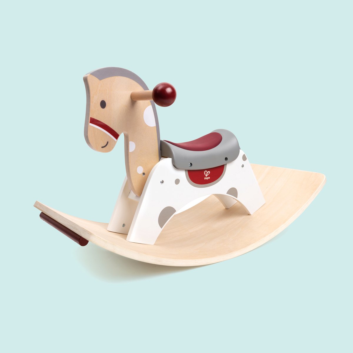 hape 2 in 1 hobbelpaard met balansboard houten schommelpaard baby vanaf 12 maanden
