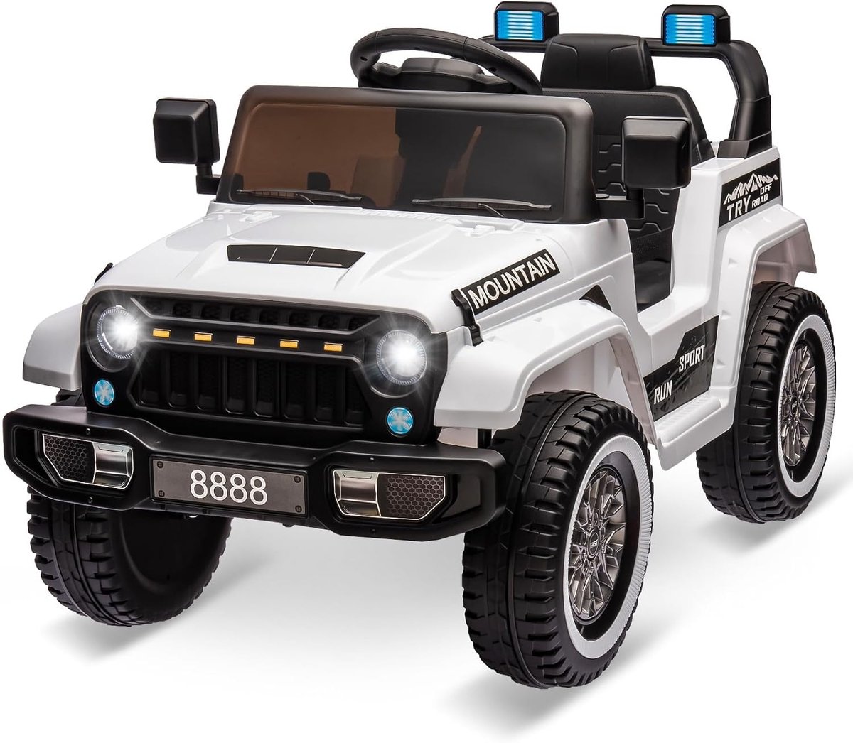 hoerfuriy elektrische kinderauto elektrische auto 12 v voor kinderen met afstandsbediening 2 4 g bluetooth muziek claxon en led koplampen voor kinderen van 3 6 jaar wit