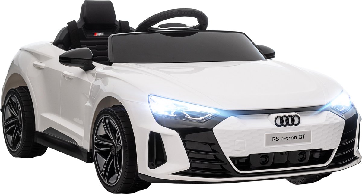 homcom elektrische kinderauto pp 103x58x41cm wit