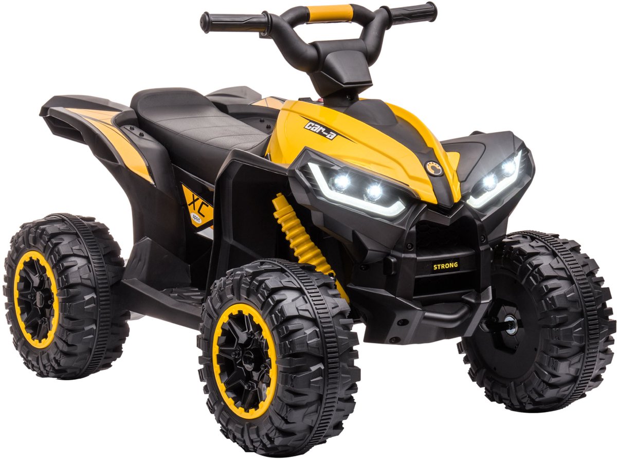 HOMCOM - Elektrische kinderauto - PP - 83x53x55,5 cm - Geel Speelgoedaccuvoertuig kopen online