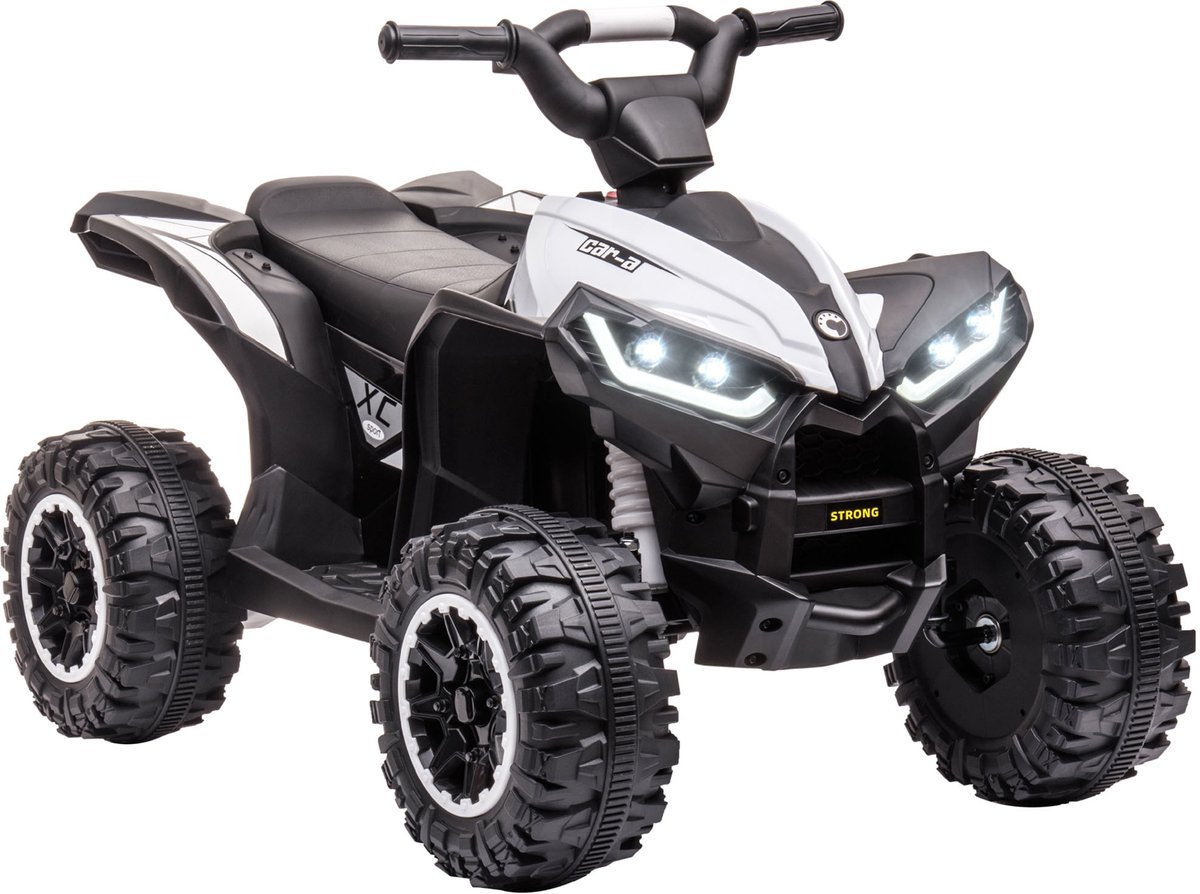 HOMCOM - Elektrische kinderauto - PP - 83x53x55,5 cm - Wit Speelgoedaccuvoertuig kopen online