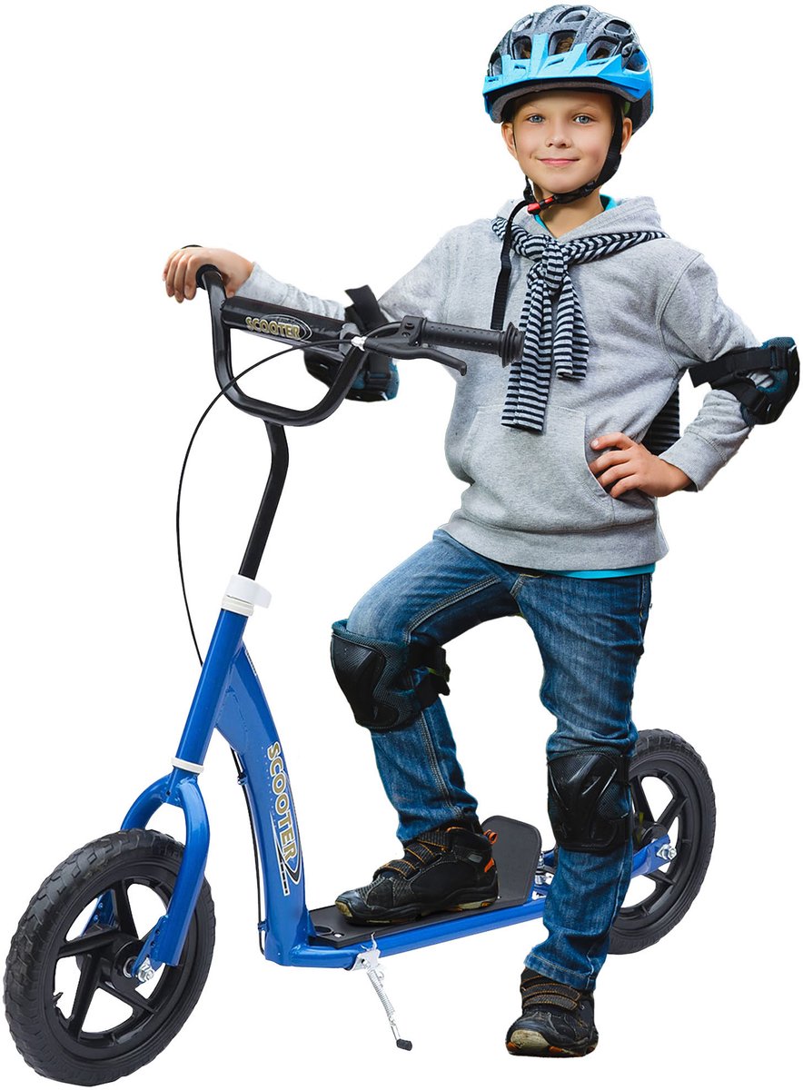 HOMCOM Kinderstep - Staal - 120x52x88cm - Blauw Step kopen online