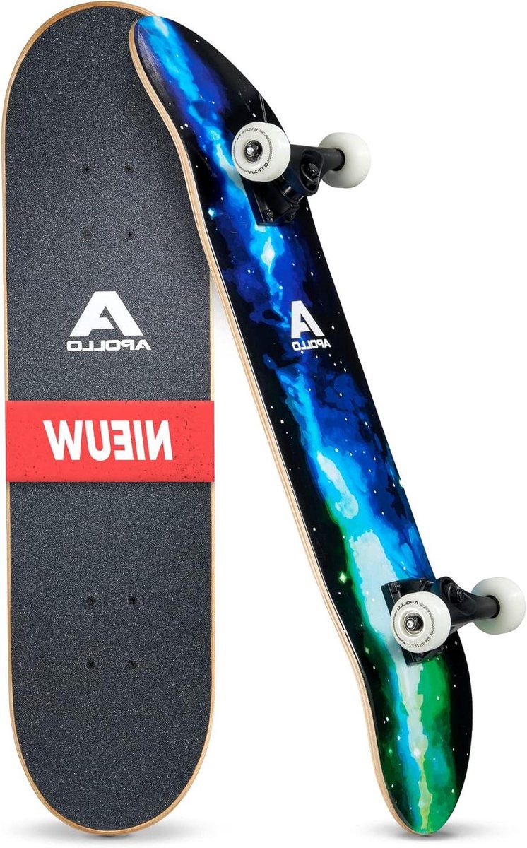 Houten Skateboard - Compleet Skateboard - Straat Skaten - 7-laags Deck - 31.5 x 8 Inch - Galaxy Skateonderdeel kopen online