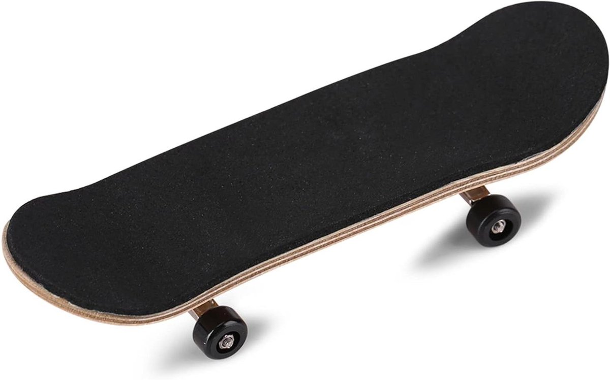 Houten Vinger Skateboard - DIY Pro Set - Vaardigheid Oefenen - 5-laags Esdoorn Dek - 19 x 14 cm - Zwart Skateonderdeel kopen online