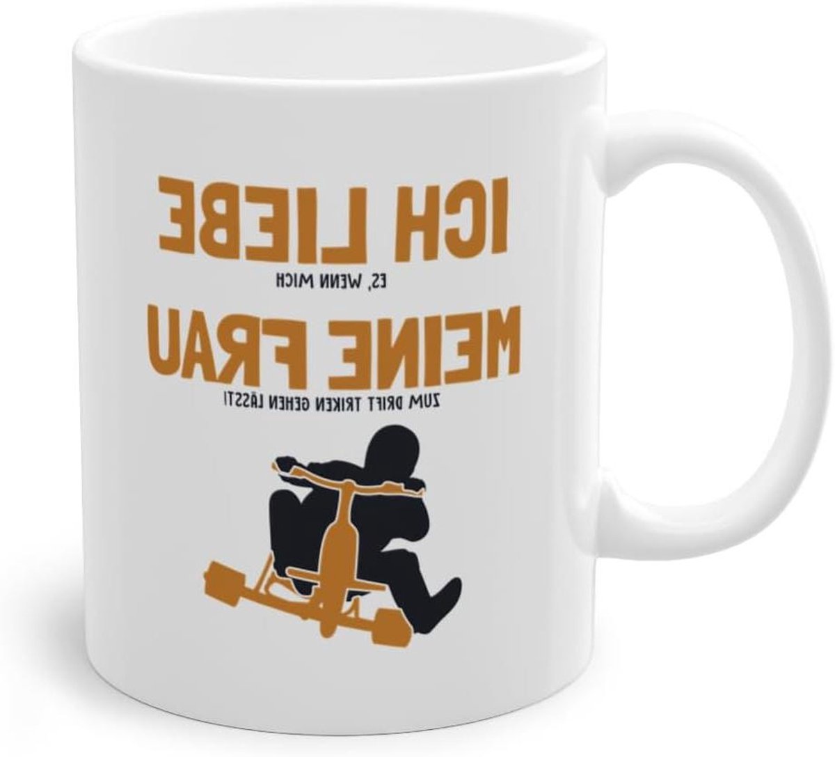 Ik hou van mijn vrouw Drift Trike Trike Trike Drifter Koffiekop | Elektrische driewieler Drift Trike Cup Wit (01438B) Driewieler kopen online