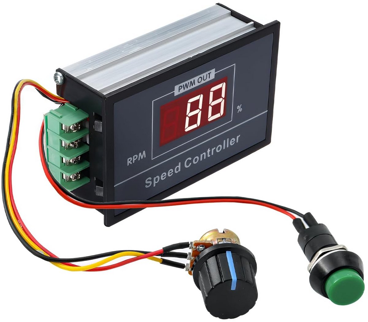 Instelbare PWM Snelheidsregelaar DC Motor Dimmer 6-60V 30A met Digitaal Display en Aan/Uit Schakelaar Loopmotor kopen online
