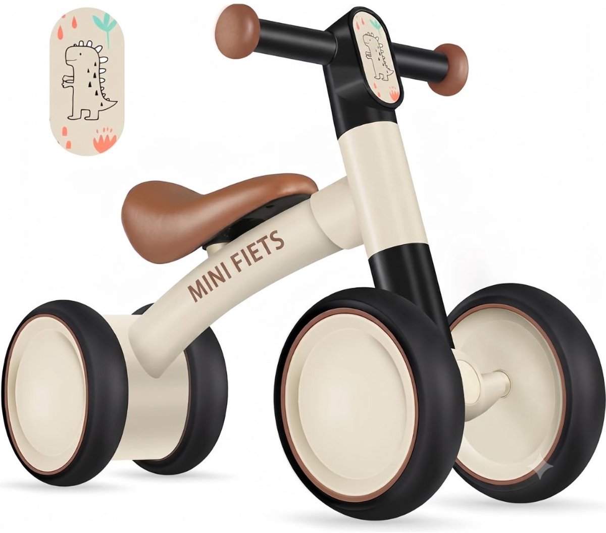 JCP® Loopfiets - Loopfiets 1 Jaar - Loopfietsje - Bruin - 54cm x 20cm x 37cm Loopfiets kopen online