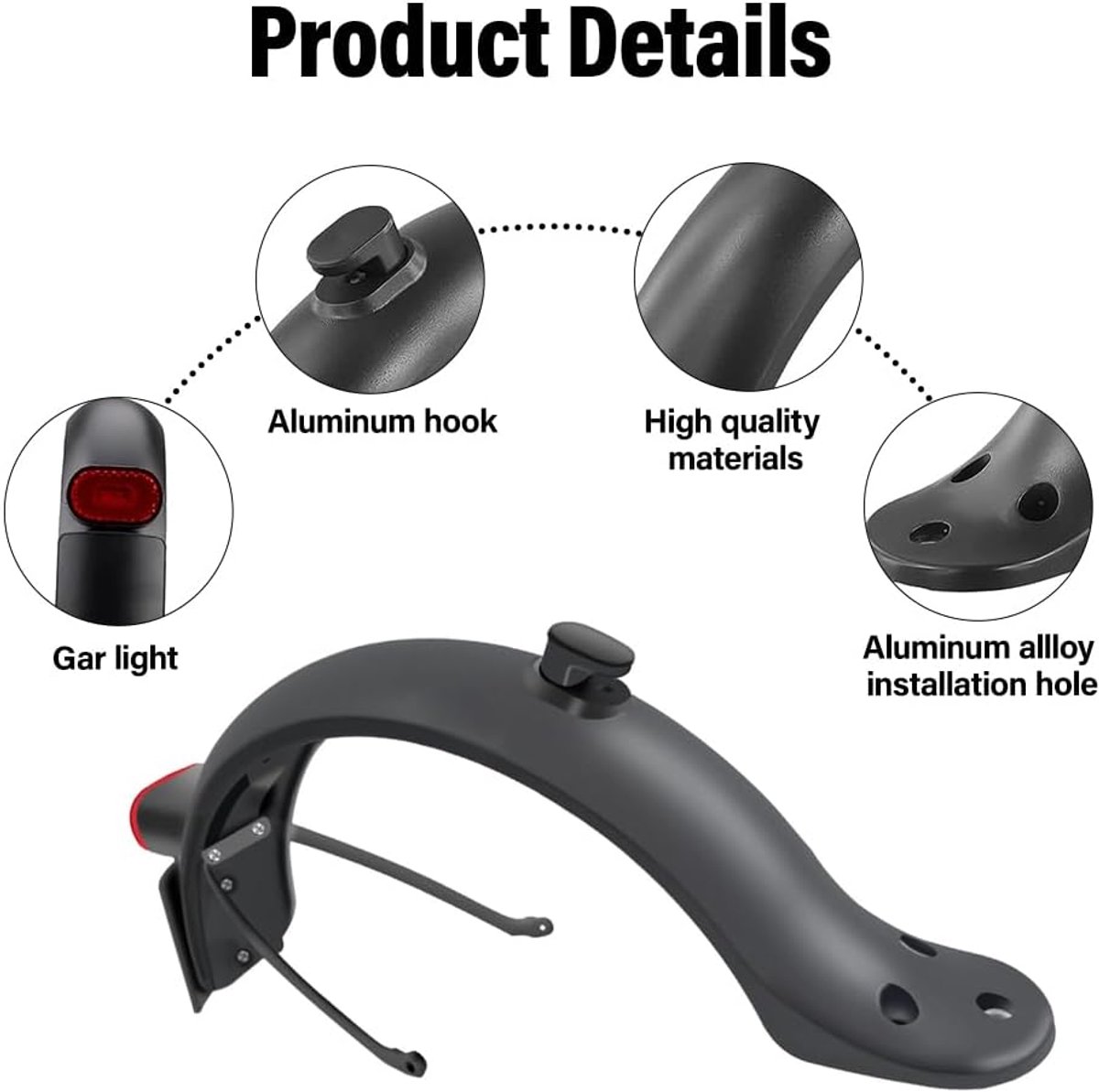 kbibck achterspatbord voor elektrische step achterspatbord voor e scooter compatibel met xiao mi e scooter mi m365 shopvlot