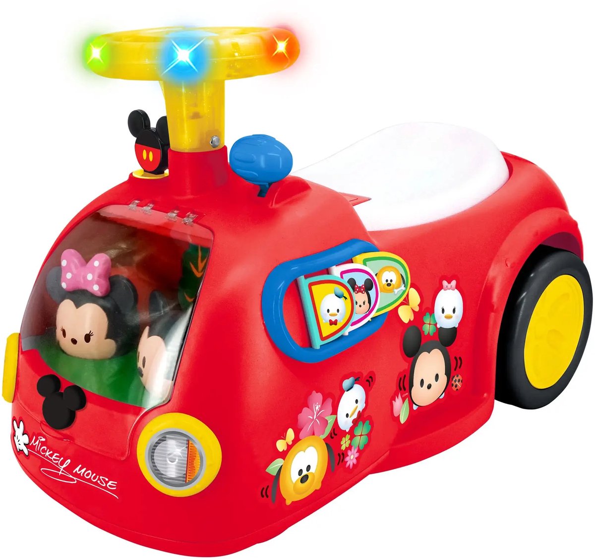 KIDDIELAND Mickey Ride 'N Go loopauto met geluid en licht, inclusief Zoom-opbergbox Loopauto kopen online