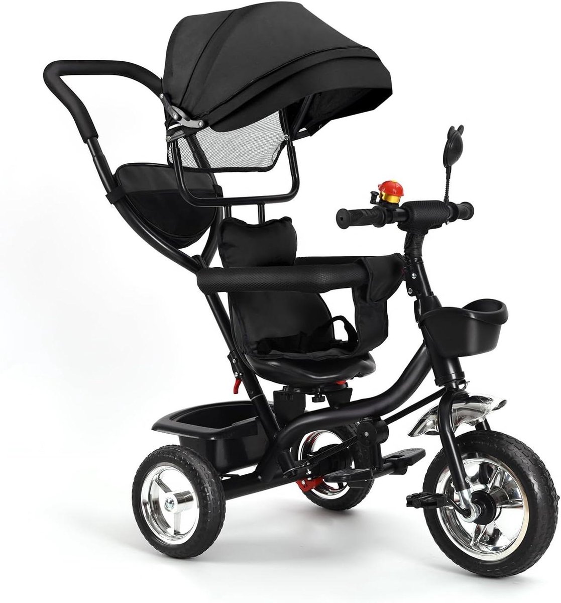 Kinder driewieler - Babyfiets Peuterfiets - Buiten spelen - 4-in-1 veelzijdig - 75 x 46 x 106 cm - Zwart Driewieler kopen online