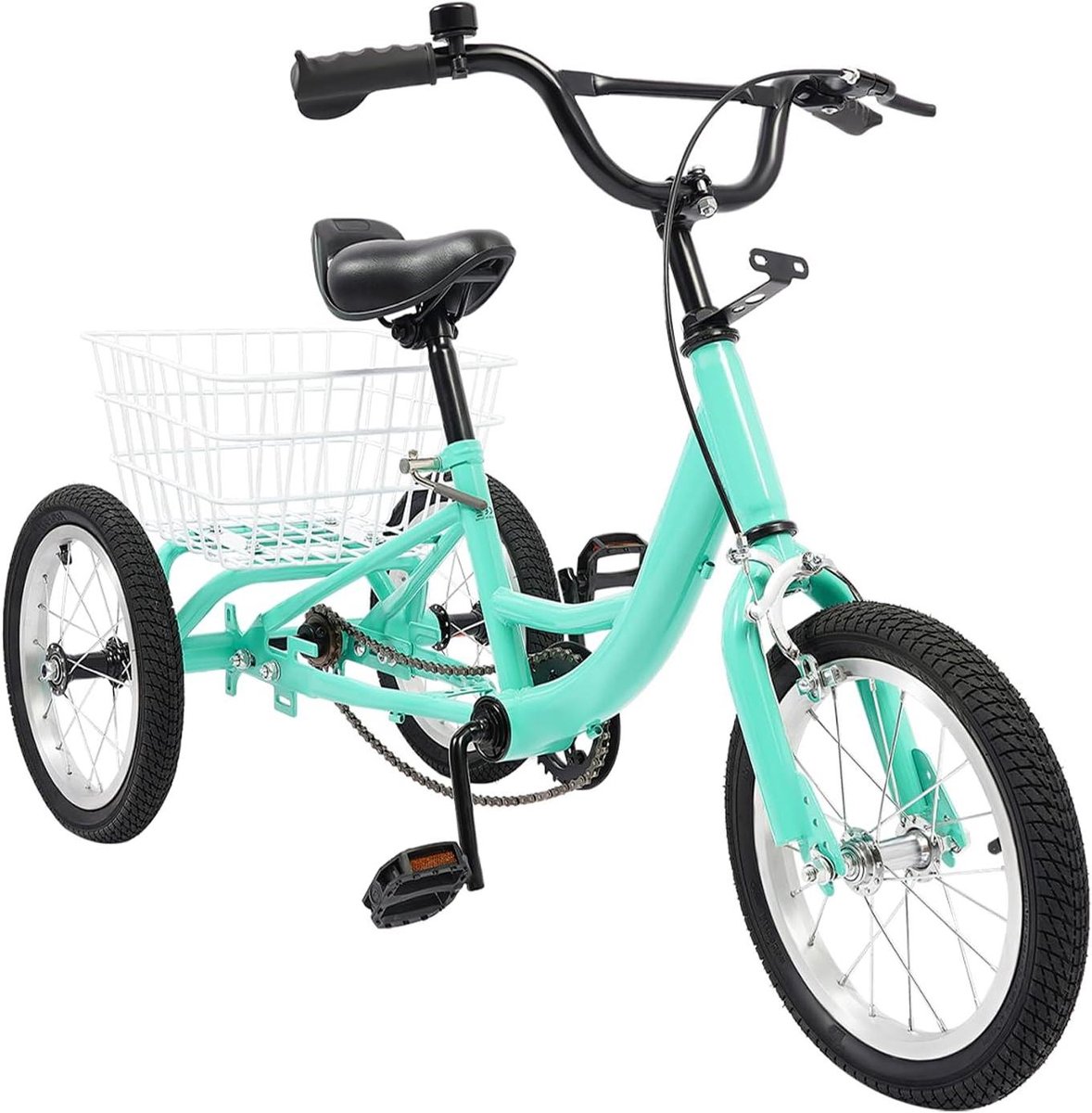 Kinder driewieler - Driewieler fiets - Veilig spelen - Stalen frame - 16 inch - Lichtgroen Driewieler kopen online