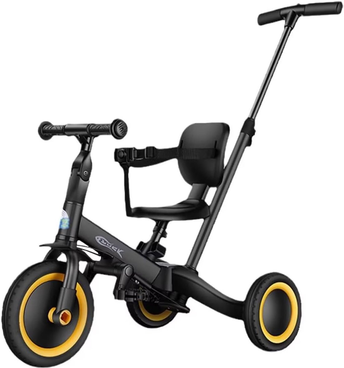 kinder driewieler loopfiets bolderkar buiten spelen verstelbaar stuur zadel 68 cm lang