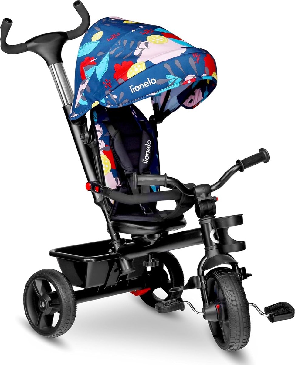 Kinder driewieler - Loopfiets buggy - Buiten spelen - 4-in-1 functie - 18 maanden tot 5 jaar - Blauw navy Driewieler kopen online