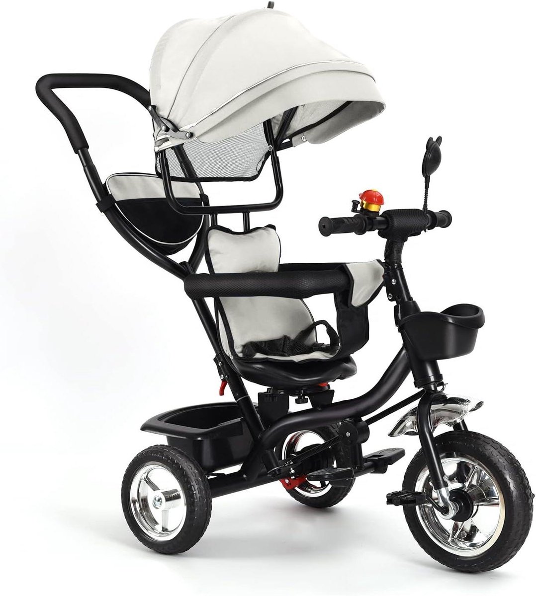 Kinder driewieler - Loopfiets - Buiten spelen - 4-in-1 ontwerp - 75 cm lang - Grijs Driewieler kopen online