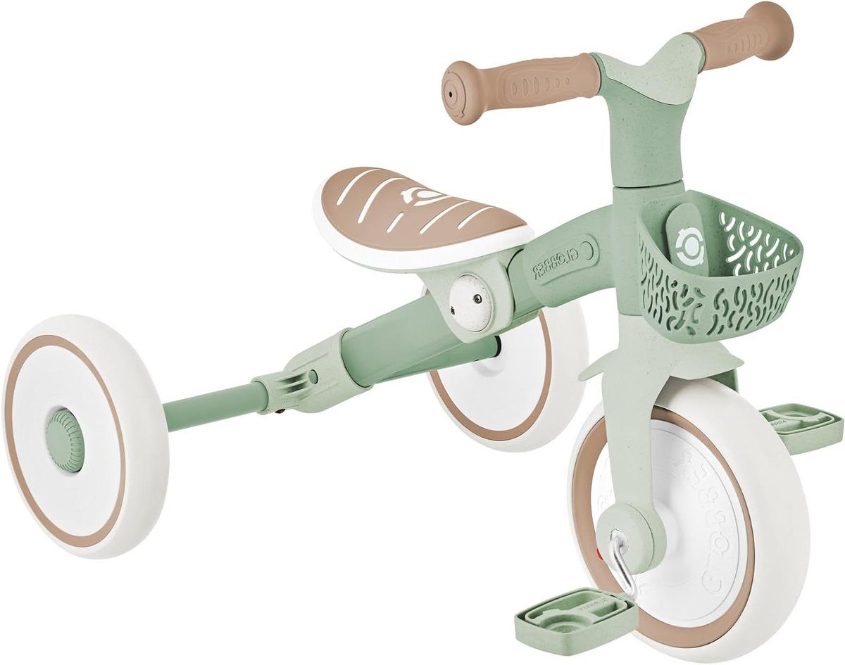 Kinder driewieler - Loopfiets - Buiten spelen - Gemaakt van gerecycled materiaal - 8 inch voorwiel - Saliegroen Driewieler kopen online