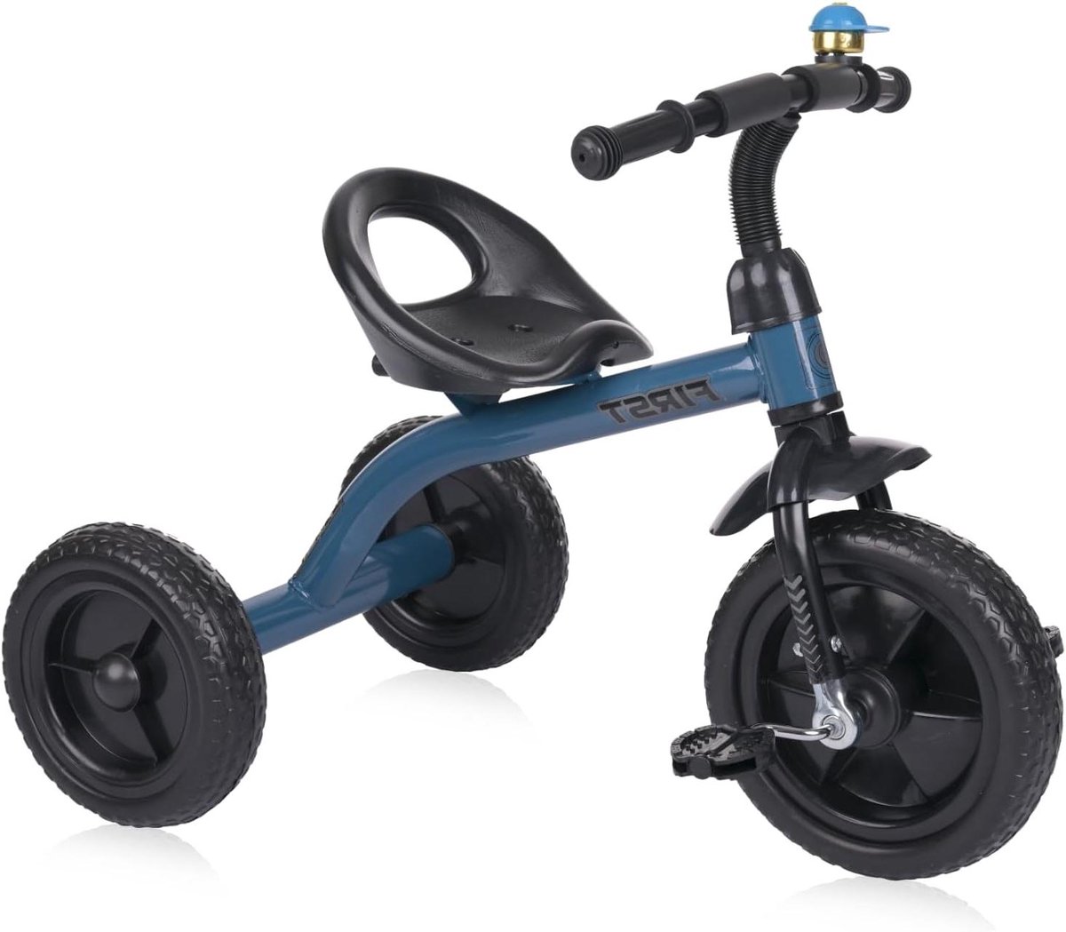 kinder driewieler loopfiets buiten spelen lichtgewicht 35 kg 74 cm lang blauw