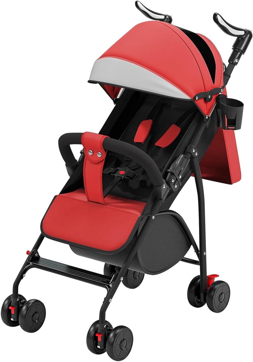 kinder driewieler loopfiets buiten spelen schaalbaar 5 in 1 tot 25 kg rood