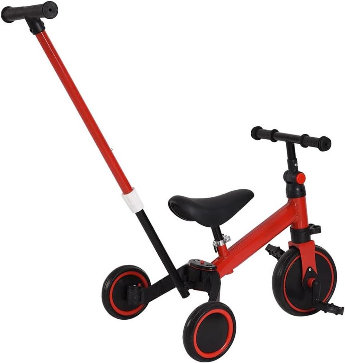 Kinder driewieler - Loopfiets duwstang - Buiten spelen - Dubbel doel ontwerp - 4 kg - Rood Driewieler kopen online