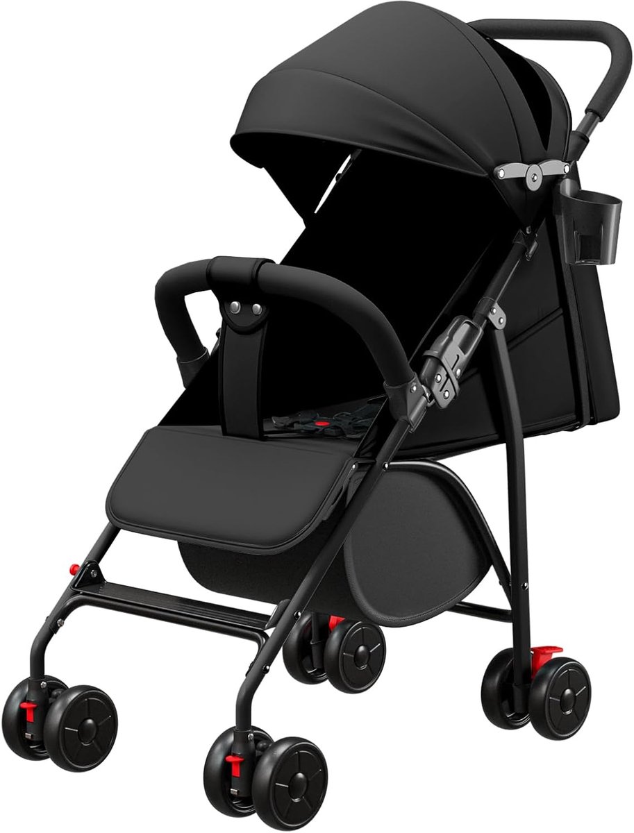 Kinder driewieler - Loopfiets met duwstang - Buiten spelen - Veiligheidsgordel en verstelbare rugleuning - Tot 25 kg - Zwart Driewieler kopen online