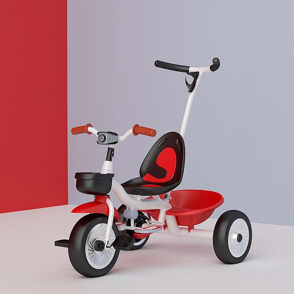 Kinder driewieler - Loopfiets met duwstang - Veilig buiten spelen - Metalen frame - 75 x 50 x 87 cm Driewieler kopen online