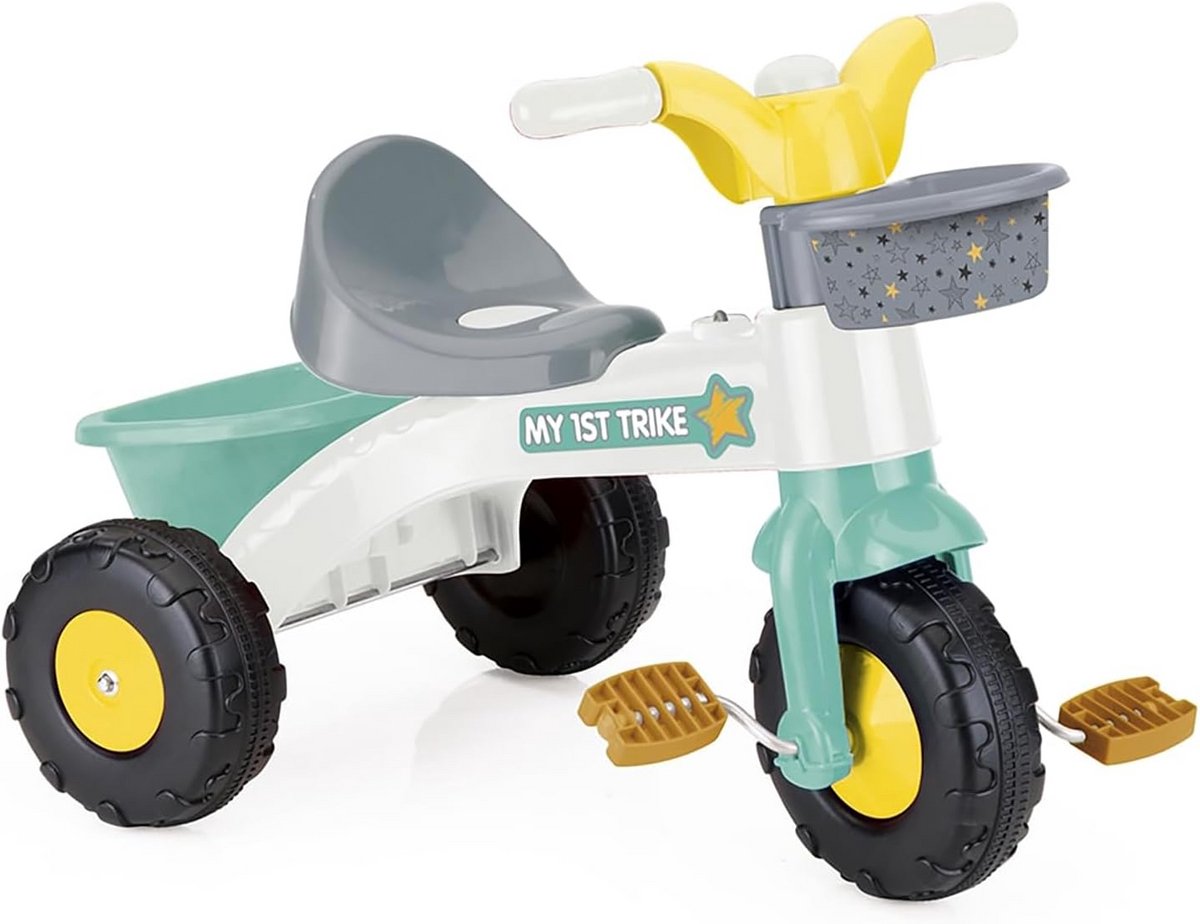 Kinder driewieler - Loopfiets met trappers - Eerste fietservaring - Met opbergmanden - 30 x 30 x 51 cm - Meerkleurig Driewieler kopen online