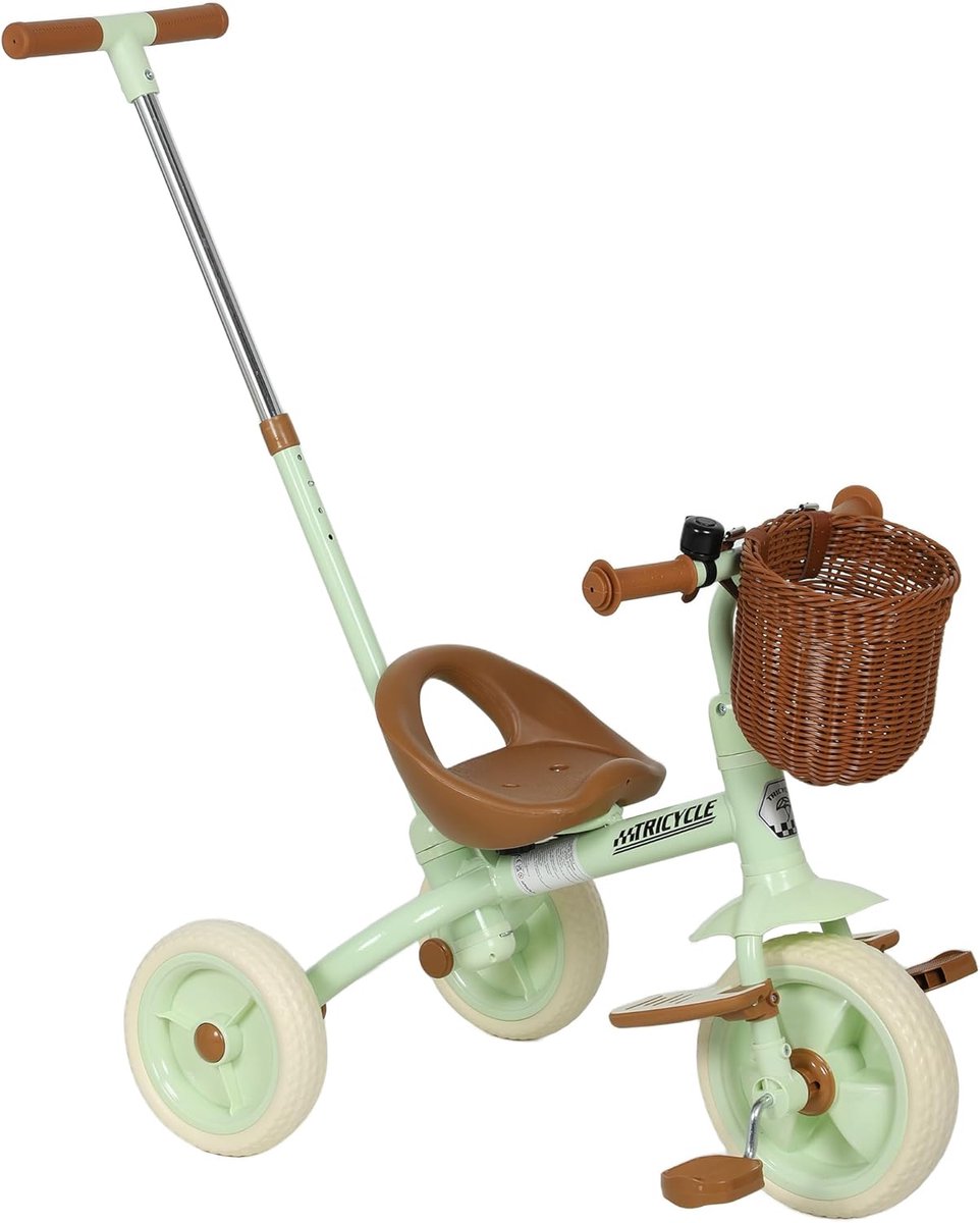 kinder driewieler loopfiets peuter buiten spelen 2 in 1 verstelbaar 93 5 x 47 x 96 cm groen