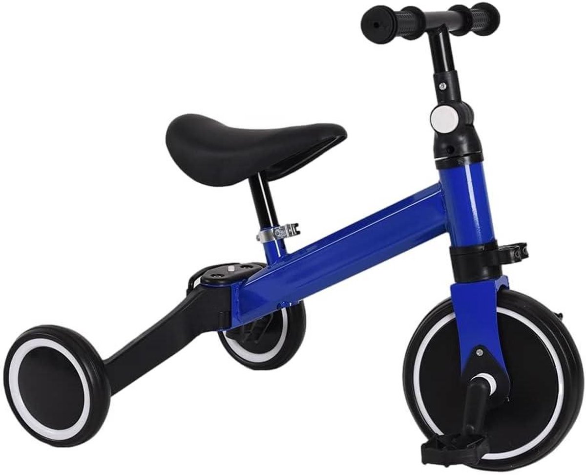 Kinder driewieler - Loopfiets peuter - Buiten spelen - Twee gebruiksmodi - 70x49x54cm - Blauw Driewieler kopen online