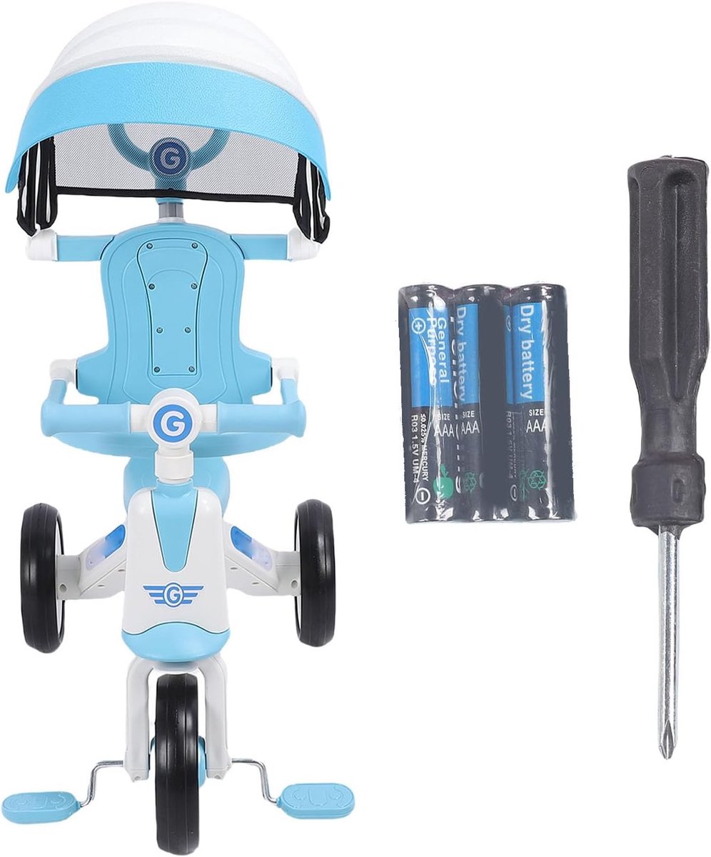 Kinder driewieler - Peuter loopfiets - Buiten spelen - 4-in-1 ontwerp - 18 maanden tot 5 jaar - Blauw Driewieler kopen online