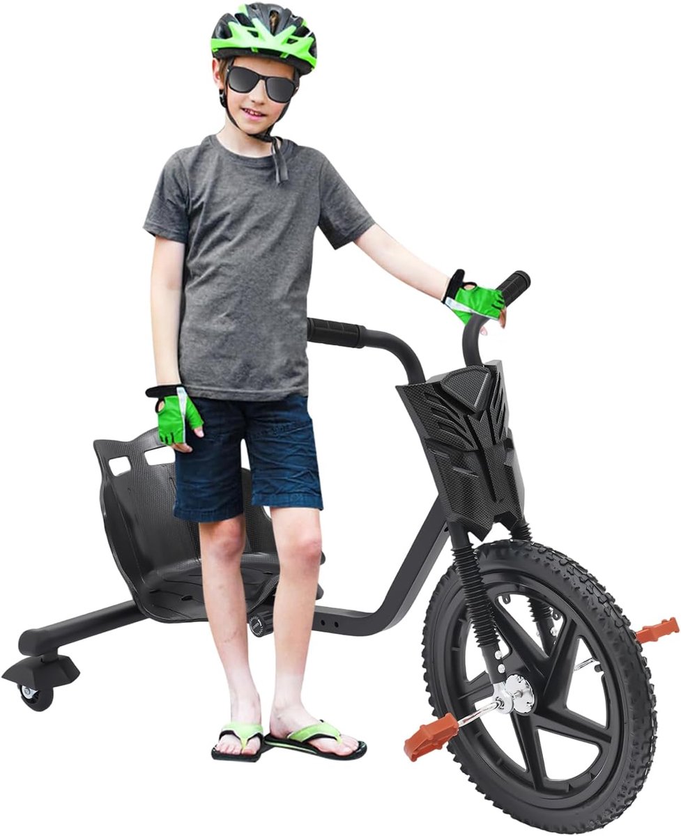 Kinder Drift Scooter - Pedaal Trike - Buiten Spelen - Verstelbaar Stuur - 90x68x60cm - Zwart Driewieler kopen online