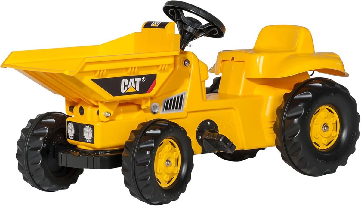 kinder dumper trapvoertuig buiten spelen kantelkom met vergrendeling 93 cm lengte geel