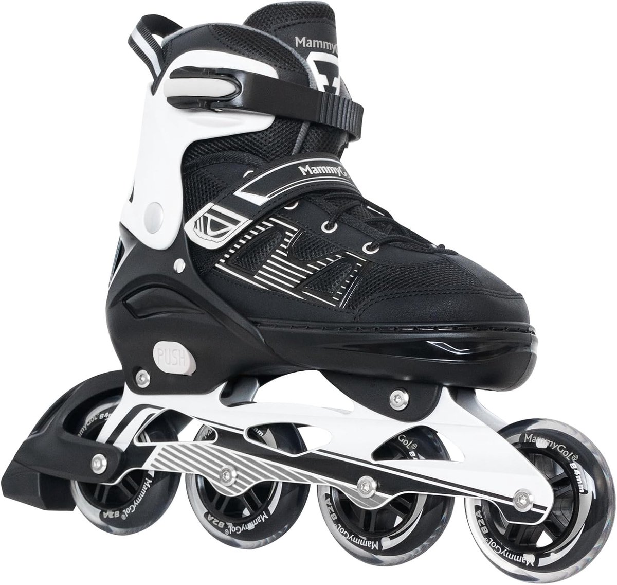 Kinder rolschaatsen - Quad skates - Binnen en buiten - Verstelbare maat - 3-16 jaar - Zwart Rolschaatsen kopen online
