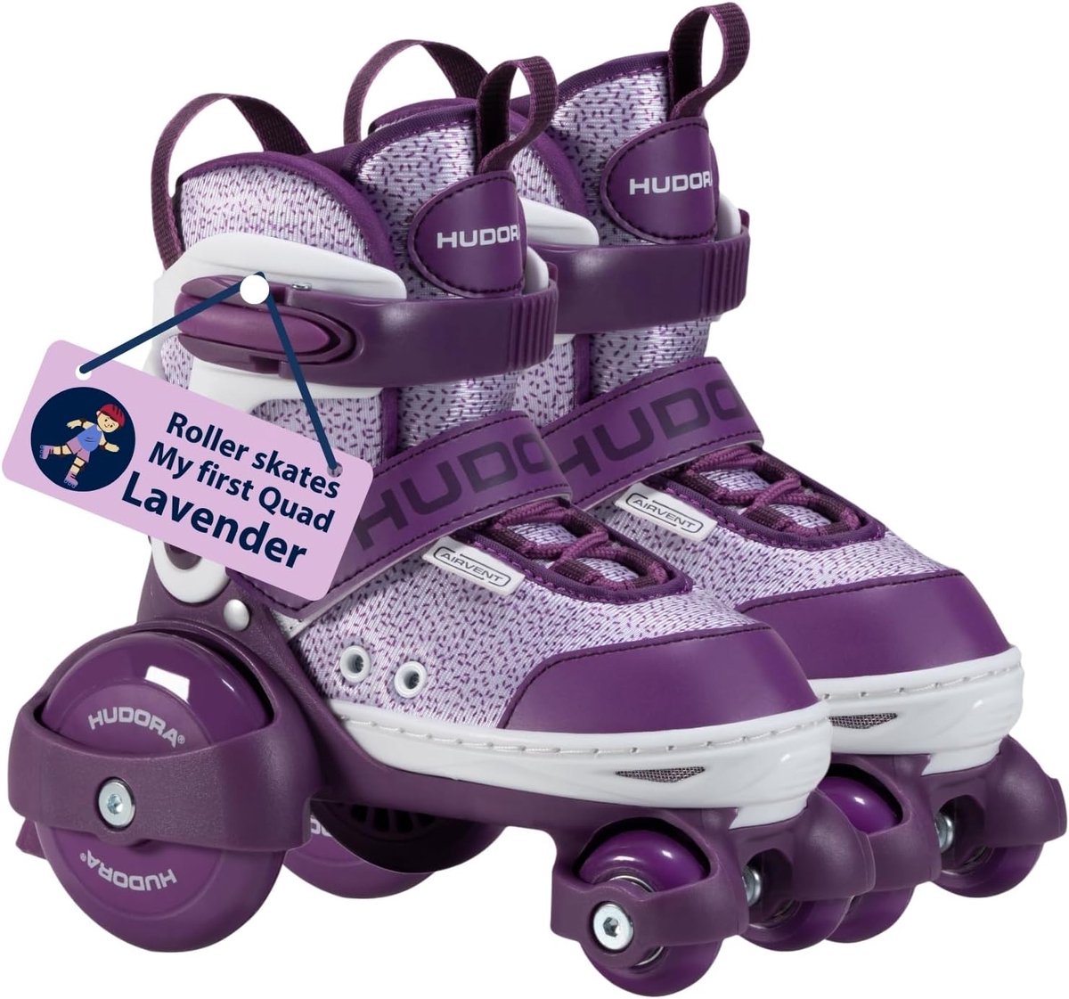 Kinder Rolschaatsen - Quad Skates - Buiten Spelen - Verstelbare Maat - 30-33 - Lavendel Rolschaatsen kopen online