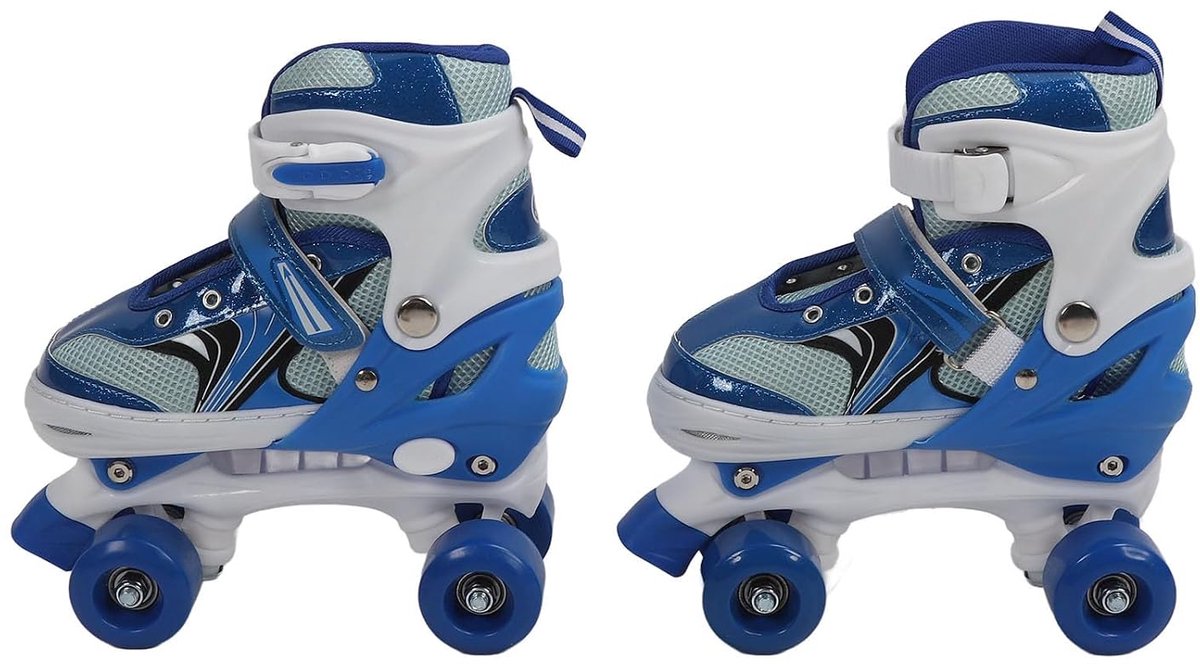 kinder rolschaatsen vierwielers buiten schaatsen stabiel soepel ontwerp maat 33 37 blauw