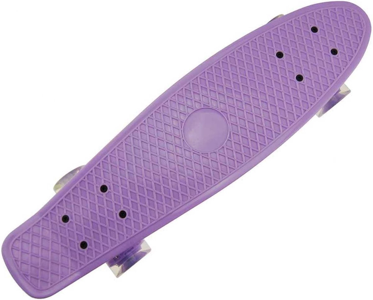 Kinder Skateboard - Cruiser Board - Leren Skaten - Lichtgevende Wielen - 22 inch - Licht Paars Skateonderdeel kopen online