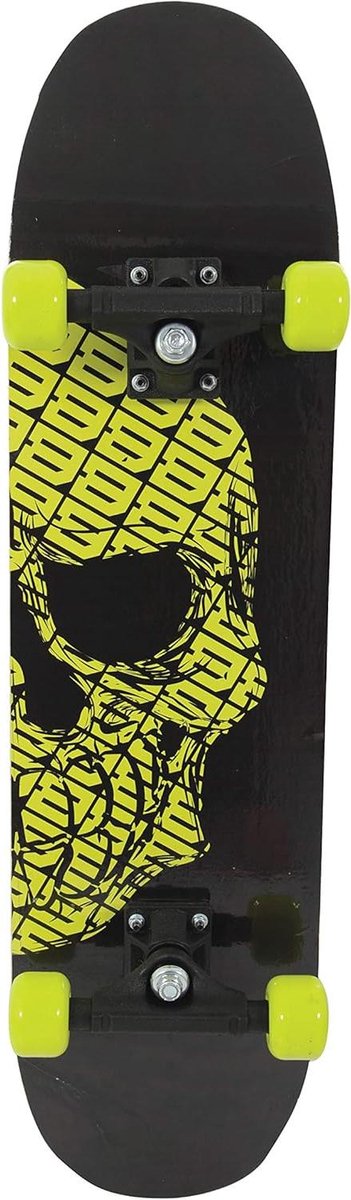 kinder skateboard urban x board leren skaten dubbele kick tail 79cm x 20cm geel