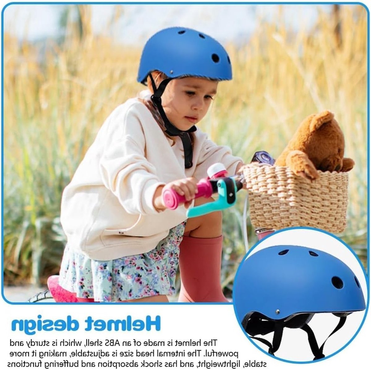 kinderbeschermset 7 in 1 schokbestendig en impactbestendig fietshelm voor skateboard longboard en stuntscooter