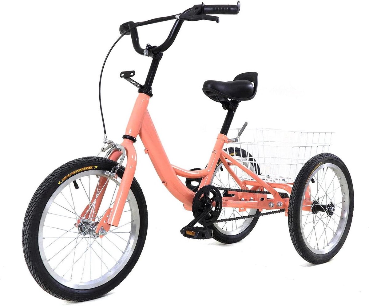 Kinderdriehoekfiets - Driewieler Kinderfiets - Buiten Spelen - Stabiele Stalen Constructie - 16 Inch Wielen - Fel Oranje Driewieler kopen online